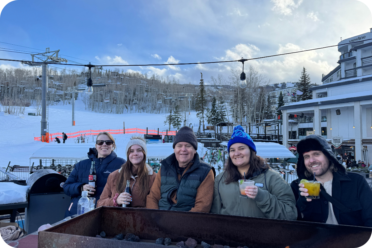 Our team on the slopes at Aspen Snowmass
